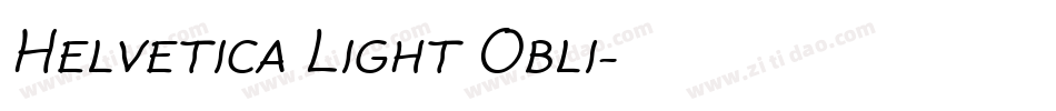 Helvetica Light Obli字体转换